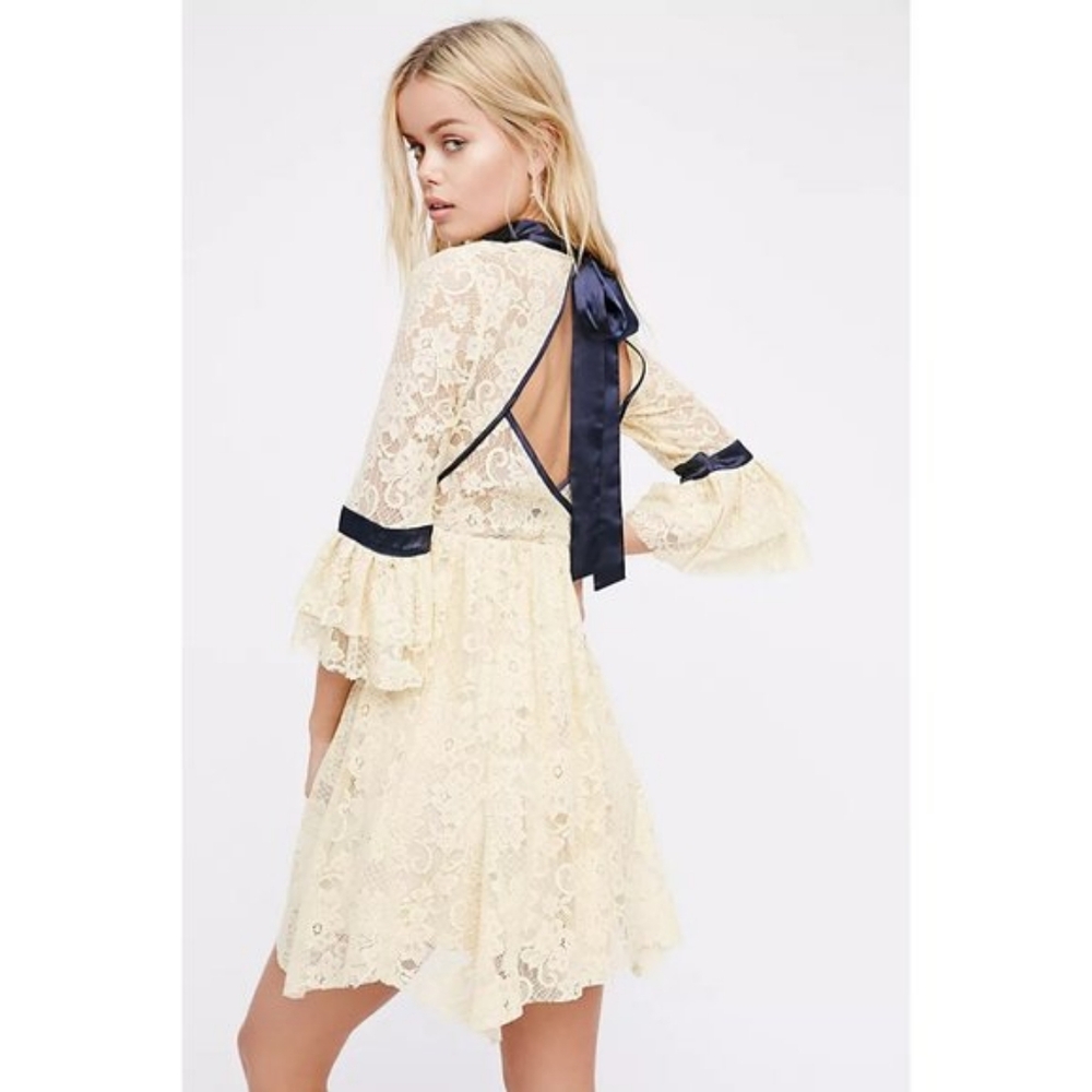 Free People Gilded Lace Mini Dress